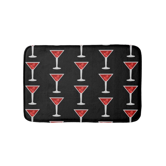 Manhattan Cocktail Bartender Alcohol Liquor Lovers Bath Mat (Front)