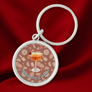 Manhattan Cocktail Keychain