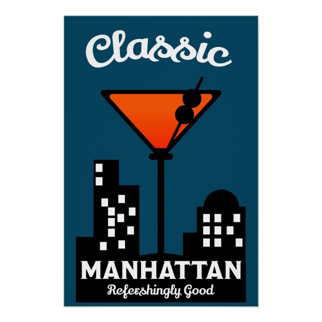 Manhattan Cocktail Wall Art (Front)