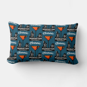 Manhattan Cocktail Wall Art Lumbar Pillow