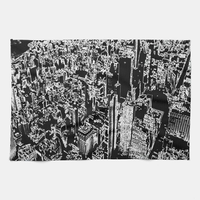 Manhattan designed kitchen towel (Horizontal)