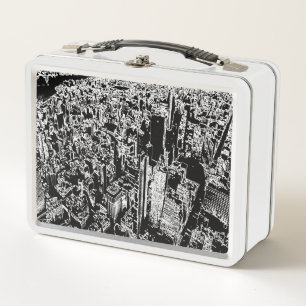 Manhattan designed metal lunch box