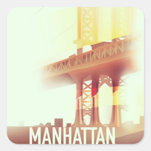 Manhattan Evening Square Sticker