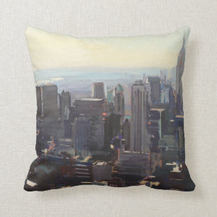 Manhattan from the Rockefeller Building 2012 Throw Pillow