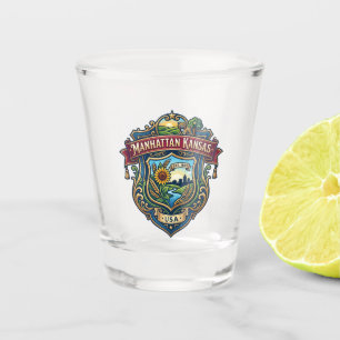 Manhattan, Kansas USA Shot Glass