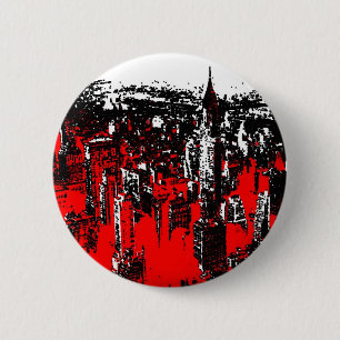 Manhattan New York 2 Inch Round Button