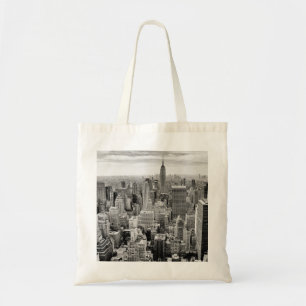 Manhattan, New York (black & white panorama) Tote Bag
