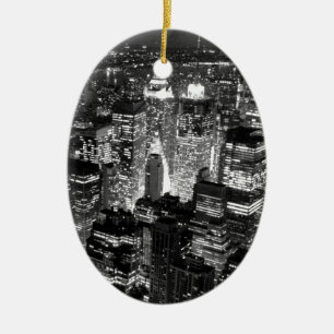 Manhattan New York City Ceramic Ornament