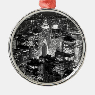 Manhattan New York City Metal Ornament