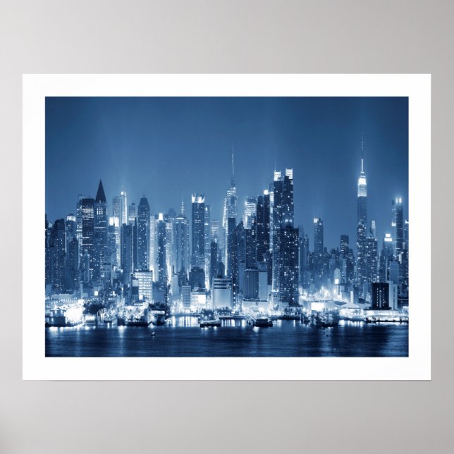Manhattan New York City Panoramique View Poster en (Devant)