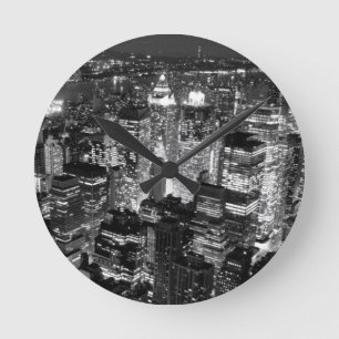 Manhattan New York City Round Clock