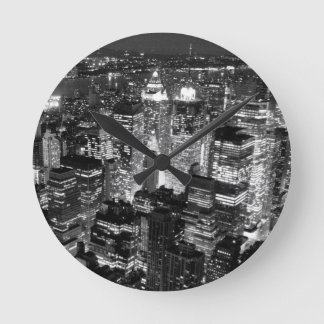Manhattan New York City Round Clock