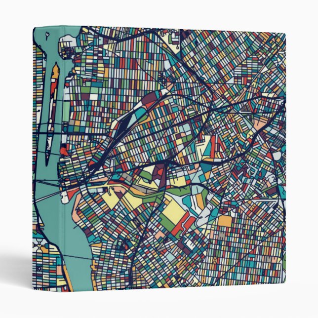 Manhattan New York Map Binder (Front/Spine)