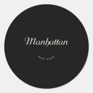 Manhattan NY Classic Round Sticker