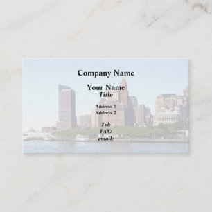 Manhattan NY - Manhattan Skyline on a Clear Day Business Card