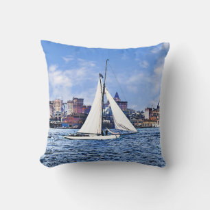 Manhattan NY - New York City Skyline Throw Pillow