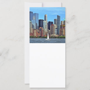 Manhattan NY – Sailboat By Manhattan Skyline