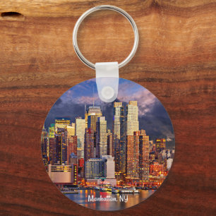Manhattan, NY skyline Keychain