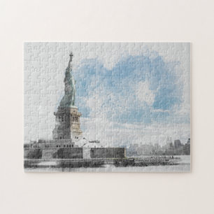 Manhattan Nyc Liberty Statue Jigsaw Puzzle