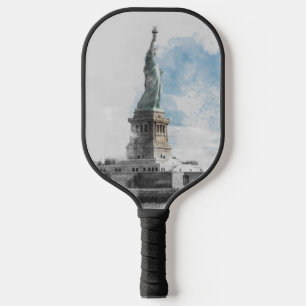 Manhattan Nyc Liberty Statue Pickleball Paddle