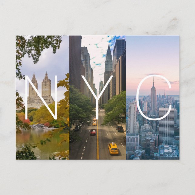 Manhattan NYC New York Postcard (Front)