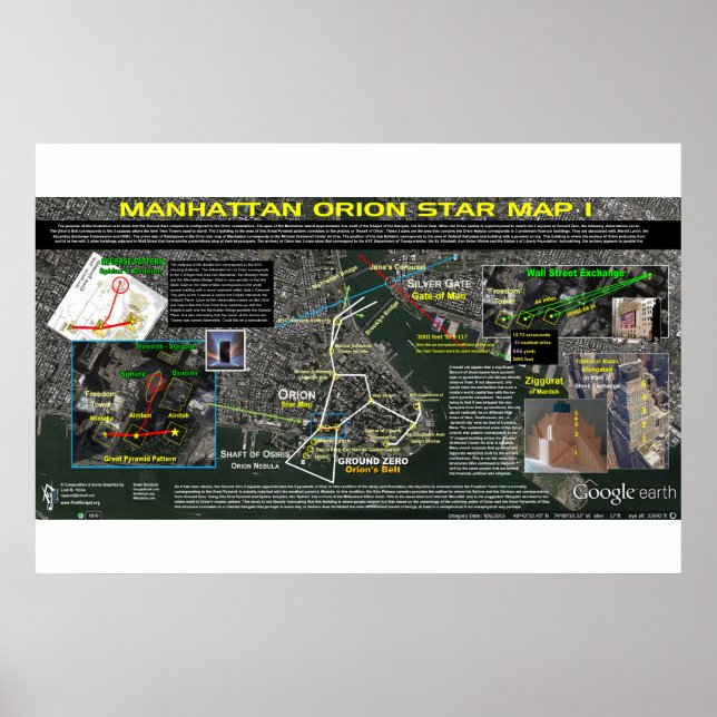 Manhattan Orion Star Map 1 Poster (Front)