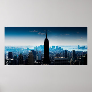 Manhattan Panorama With Empire State Building Poster