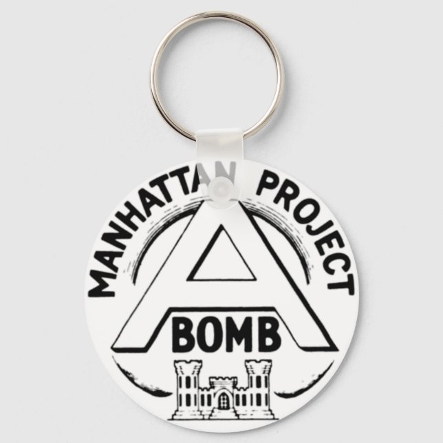 Manhattan Project Badge Keychain (Front)