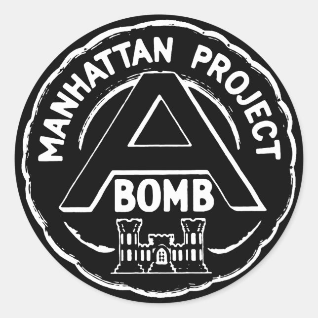 Manhattan Project Los Alamos, Nuclear WW2 Classic Round Sticker (Front)