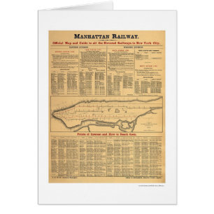 Manhattan Railway Railroad Map 1881