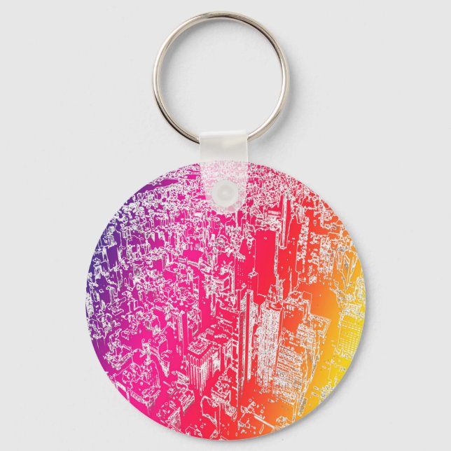 Manhattan rainbow keychain (Front)