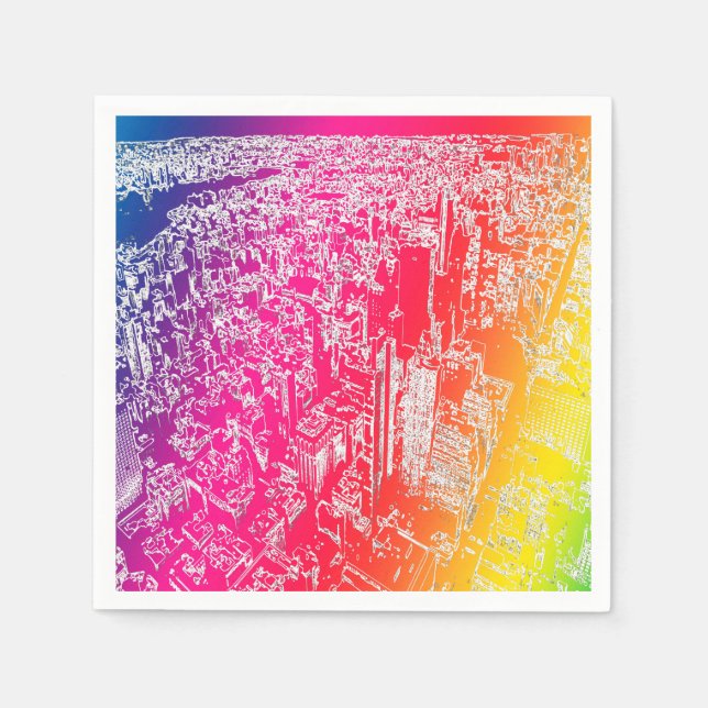 Manhattan rainbow napkin (Front)