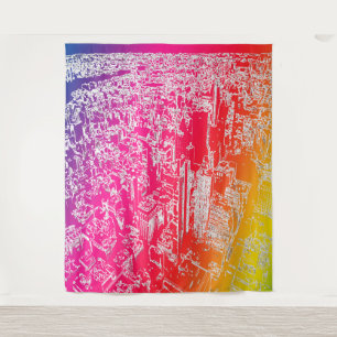 Manhattan rainbow tapestry