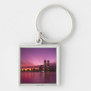Manhattan Skyline and Hudson River, New York, Keychain
