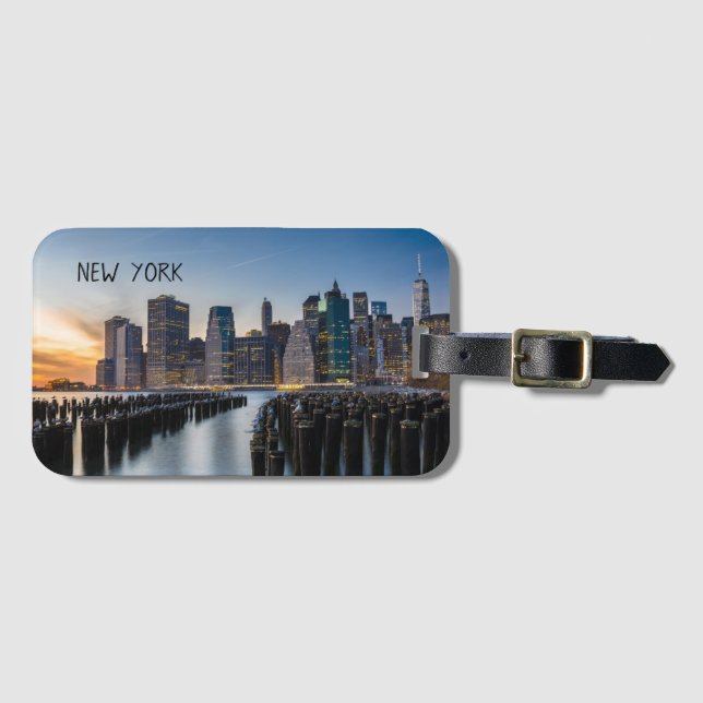 Manhattan Skyline Luggage Tag (Front Horizontal)