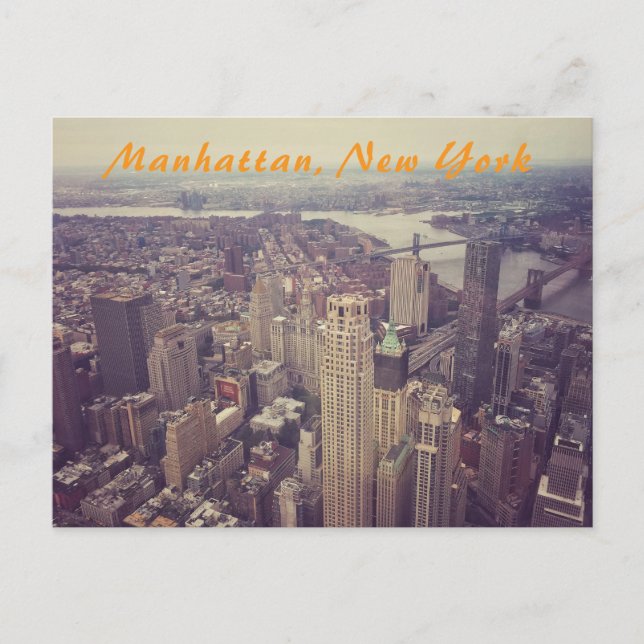 Manhattan Skyline Postcard (Front)