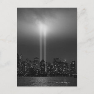 Manhattan skyline with 9/11, New York City Postcard