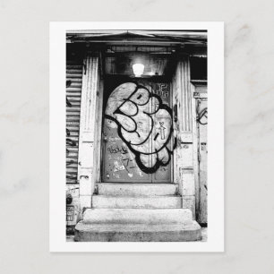 Manhattan Soho Graffiti Tagged Doorway postcard