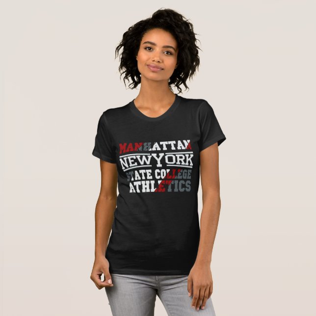 Manhattan state college t-shirt (Front Full)