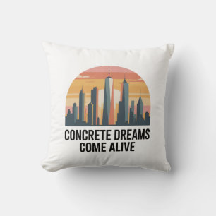 Manhattan State of Mind New York Throw Pillow