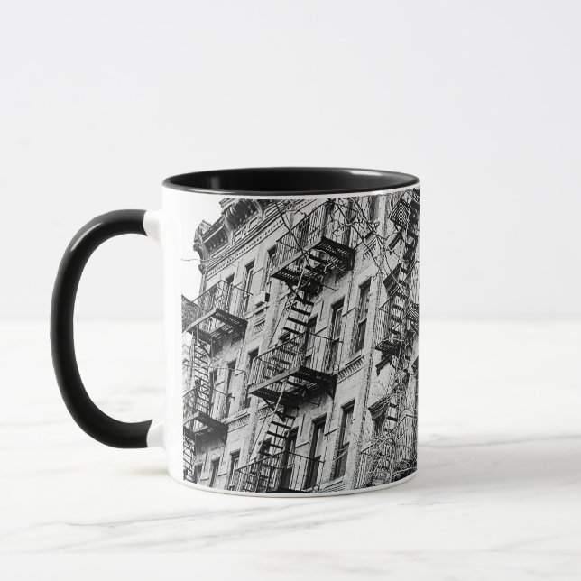Manhattan tenement fire escapes combo mug (Left)