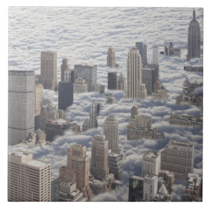 Manhattan Under Cloudy Sky Tile