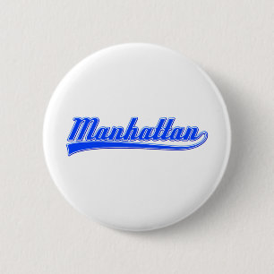 Manhattan With Swash 2 Inch Round Button