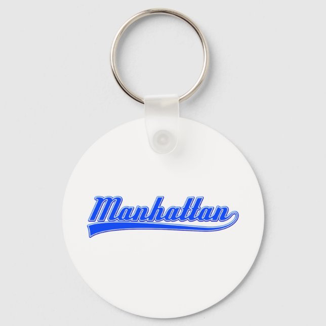 Manhattan With Swash Keychain (Front)