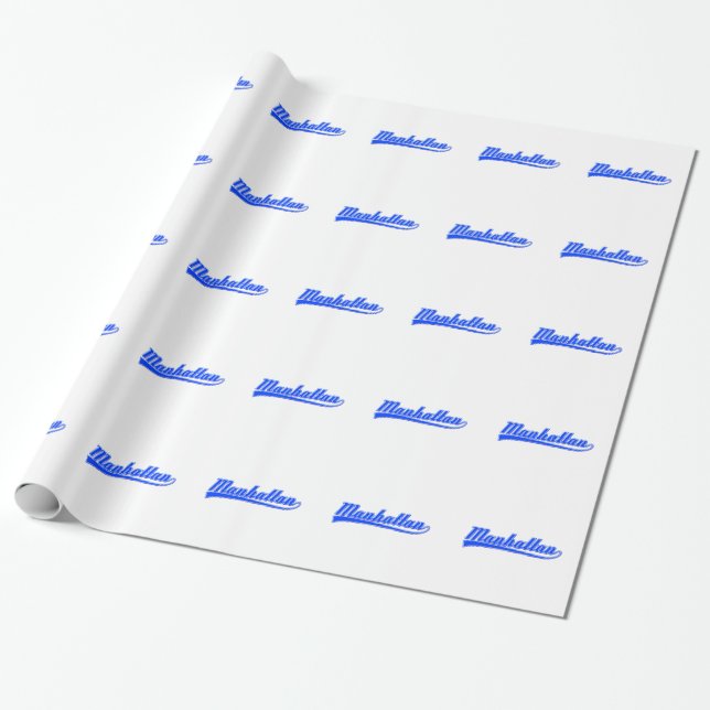 Manhattan With Swash Wrapping Paper (Unrolled)