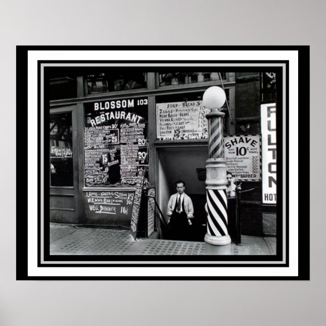 Manhatten Barber Shop Restaurant Poster 16 x 20 (Front)