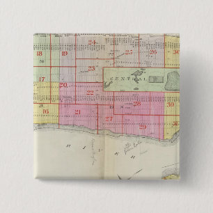 Manhatten, New York 10 2 Inch Square Button