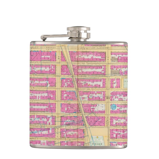 Manhatten, New York 12 Hip Flask (Front)