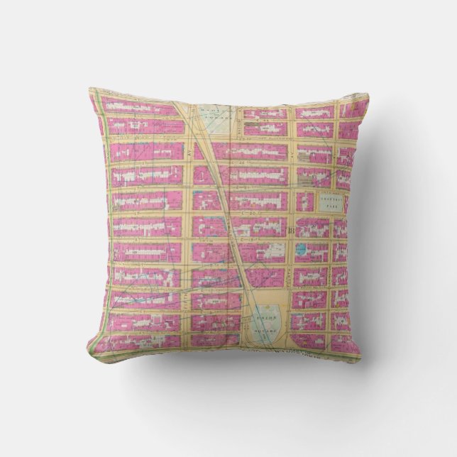 Manhatten, New York 12 Throw Pillow (Front)