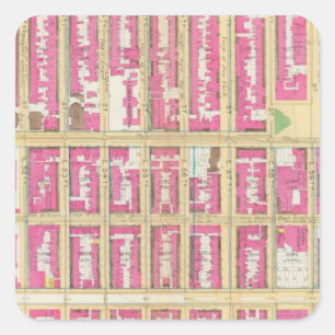 Manhatten, New York 13 Square Sticker
